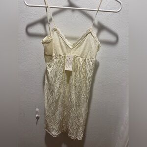 Eberjey Cream Lace Trim Nightgown